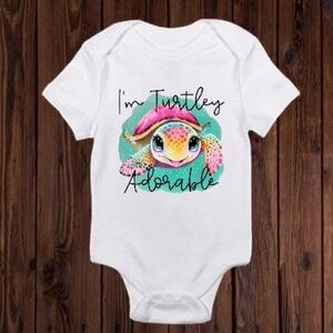 Baby Onesie-turtley adorable- 6 months